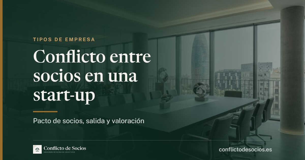 Conflicto entre socios en una start-up, pacto de socios, salida y valoración