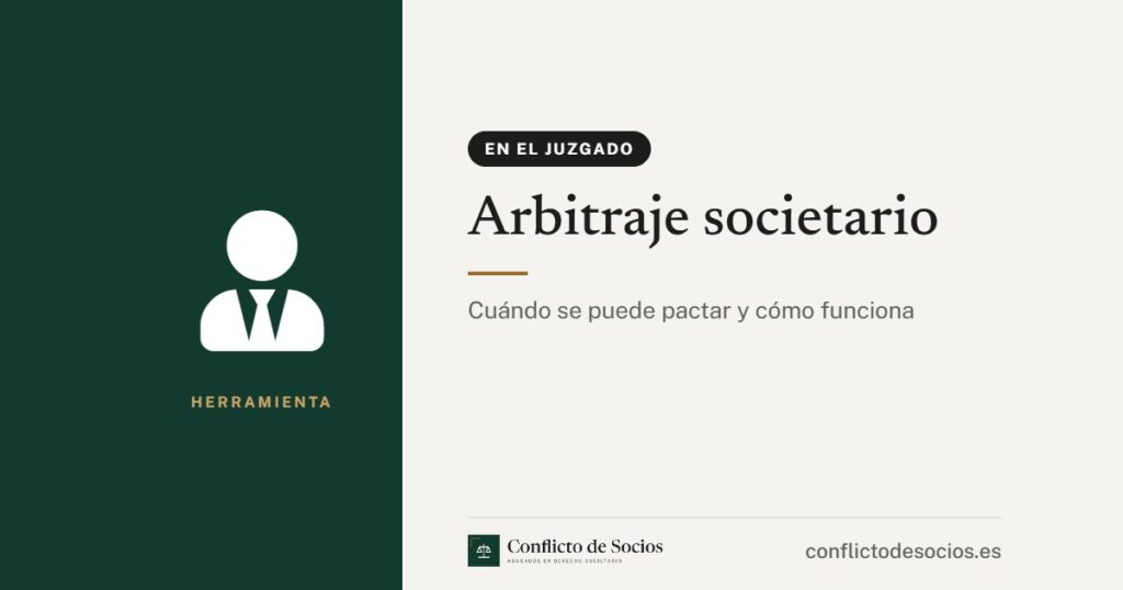 Tarjeta de la herramienta Arbitraje societario de Conflicto de Socios