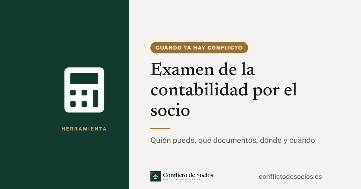 Tarjeta de la herramienta Examen de la contabilidad por el socio de Conflicto de Socios