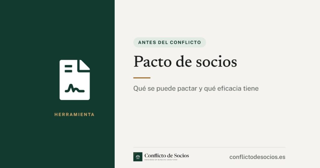 Tarjeta de la herramienta Pacto de socios de Conflicto de Socios