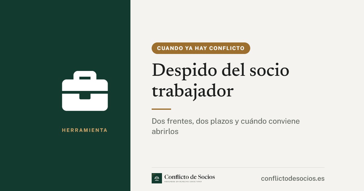 Tarjeta de la herramienta Despido del socio trabajador de Conflicto de Socios